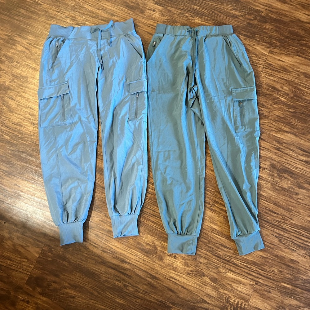 2 Blue Cargo Jogger Pants